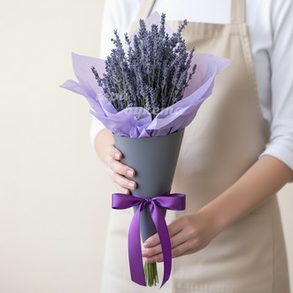 Букет из лаванды в конусе