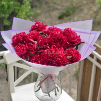 Букет из 15 пионов Рут Клэй